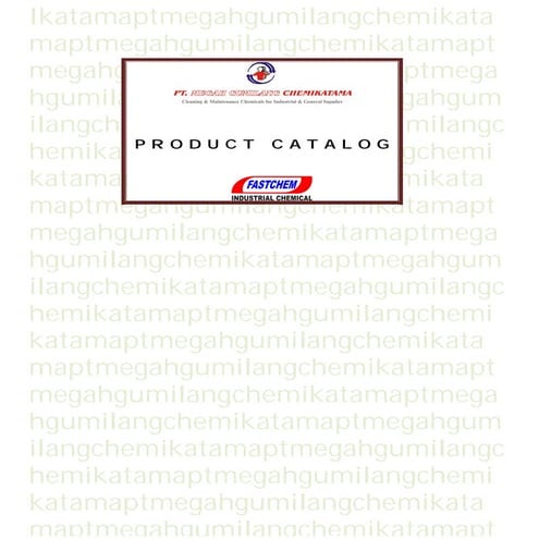 INDUSTRIAL PRODUCT  FASTCHEM (ENGLISH VERSION)