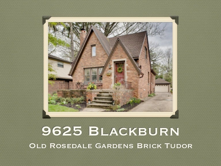 9625 Blackburn, Livonia, MI Old Rosedale Gardens Brick Tudor
