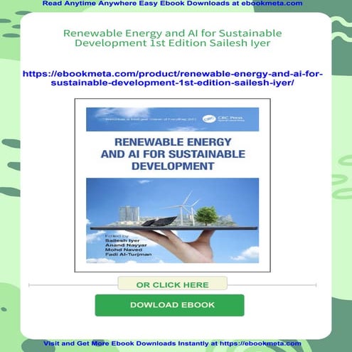 Renewable Energy and AI for Sustainable Development 1st Edition Sailesh ...