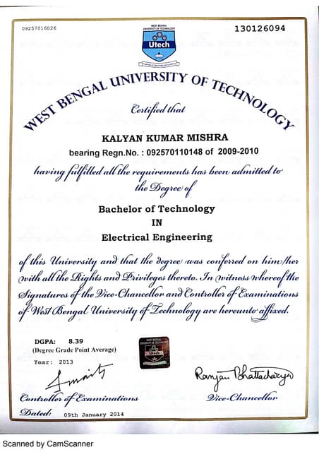 Bsc Degree Certificate | PDF