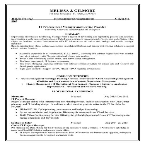 Linked In Profile Resume | DOC