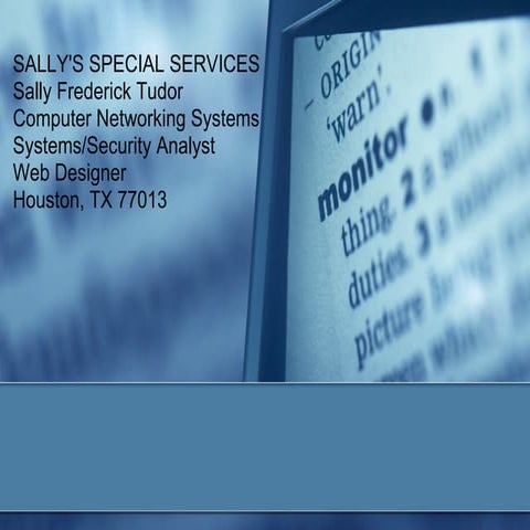 Computer Monitor Presentation