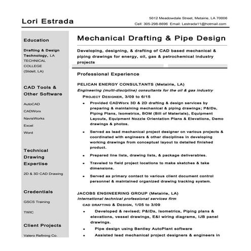 Cad designer resume | DOCX