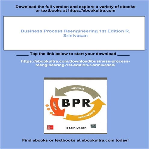 Business Process Reengineering 1st Edition R. Srinivasan | PDF