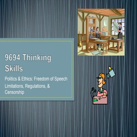 9694 thinking skills limitations on free speech