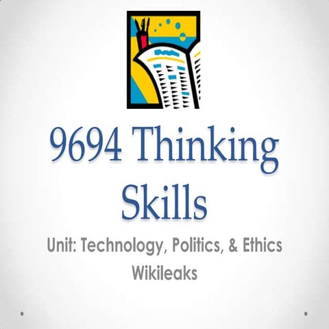 9694 thinking skills wikileaks
