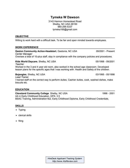 Application Letter - to be attached to resume | DOC