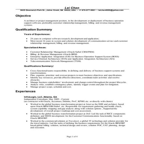 Lei Chen Resume (2016)