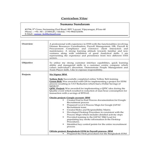 Sumana Sundaram - Resumev2.1