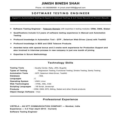 Jimish Shah - Automation Testing