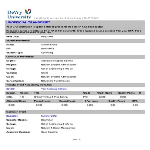 John-Chatman-Unofficial-Transcripts | PDF