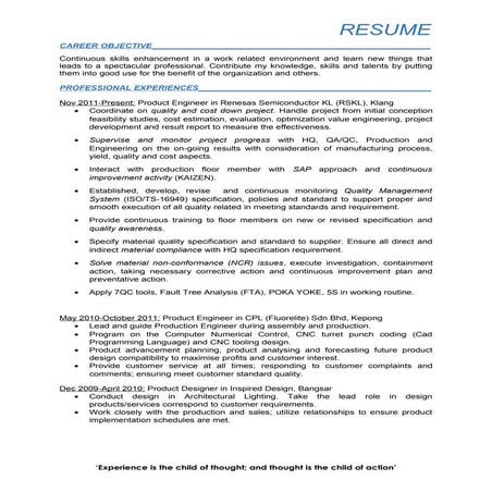 Arumuga Nainar - Professional resume | PDF