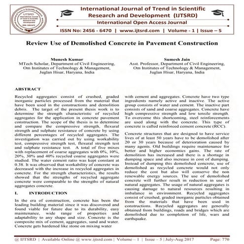SELF-COMPACTING CONCRETE USING RECYCLED COARSE AGGREGATE | PPTX