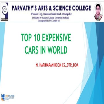 (96) top 10 expensive cars in world ppt ah authors