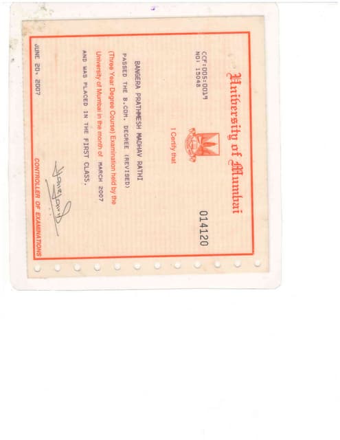 Certificate Cpi Pdf