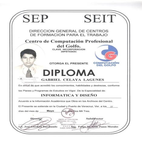 CG - Informática y diseño Diploma | PDF
