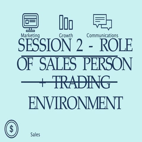 RetailSellingSkillsSession 2 - Role of Sales Person, Trading Environment