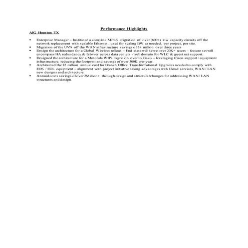 Performance Highlights