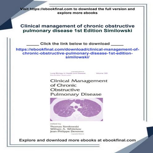 Clinical management of chronic obstructive pulmonary disease 1st ...