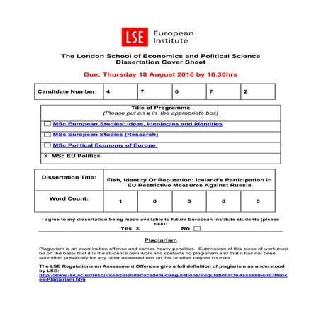 Fish, Identity, or Reputation?