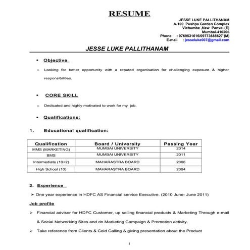 Resume vinay patni | DOC