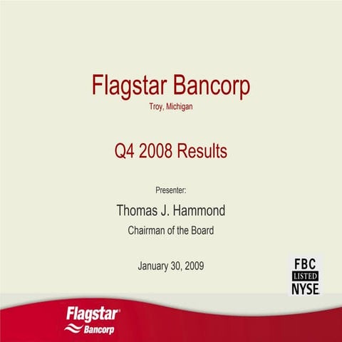 Flagstar Bancorp Q42008 earnings report