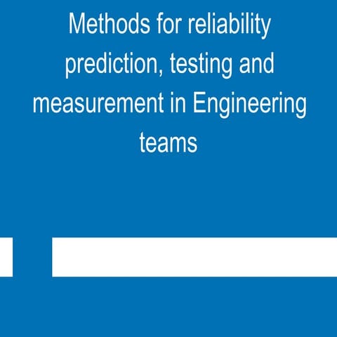 Using Reliability methods