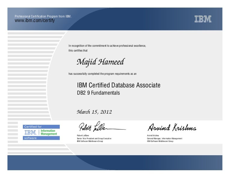 Ibm db2 fundamentals