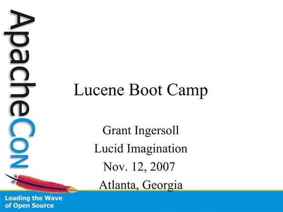Lucene BootCamp