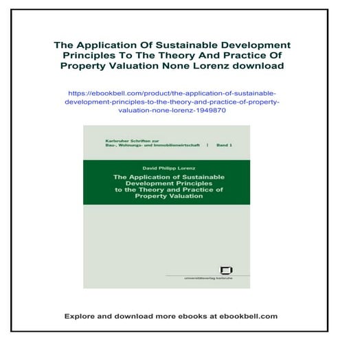 Picture Idea: The Application Of Sustainable Development Principles To The Theory And