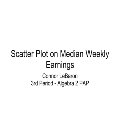 Scatter Plot on Weekly Average