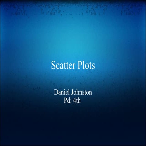 Scatter Plots