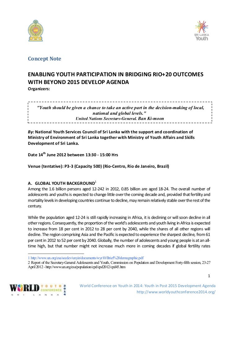 Concept of the side event