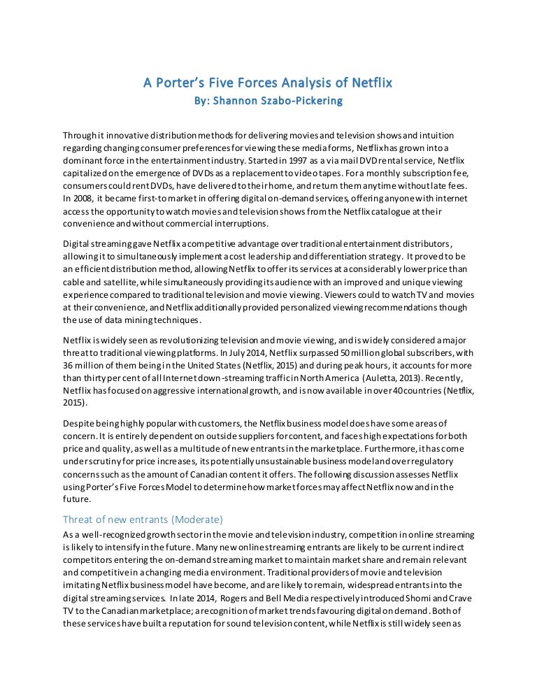 netflix case with specific 5 forces of porter Want to know more about porter’s five forces one of the most respected models to assist with strategic analysis is porter’s five forces model. netflix case with specific 5 forces of porter Want to know more about porter’s five forces one of the most respected models to assist with strategic analysis is porter’s five forces model.