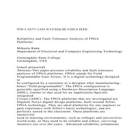 978-1-4577-1343-912$26.00 ©2014 IEEE  Reliability an.docx