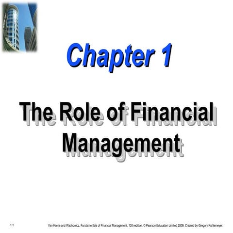 financial management the role of managers