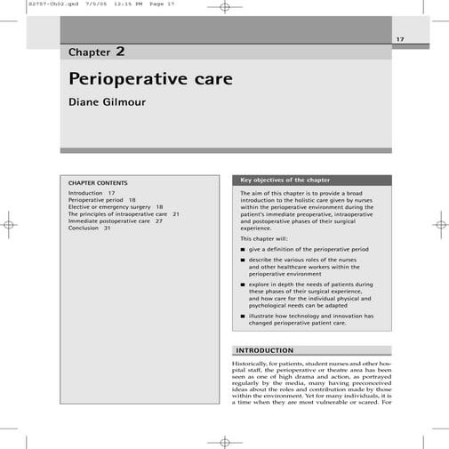 perioperative management
