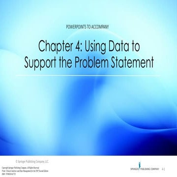 Using Data to Support Problem Statements in DNP Quality Improvement | PPTX