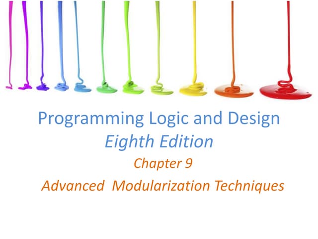 Intro to Programming: Modularity