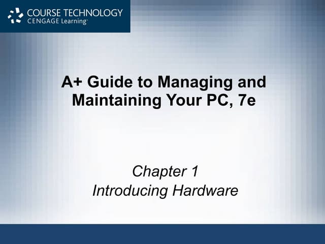 Introduction to Hardware