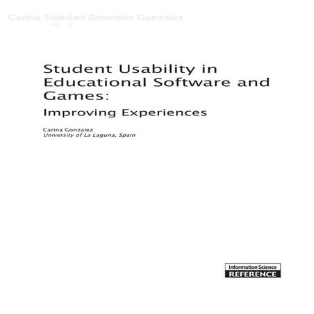 Student Usability in Educational Software and Games: Improving Experiences