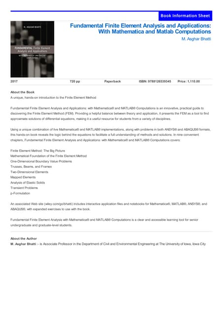 Finite Element Analysis 