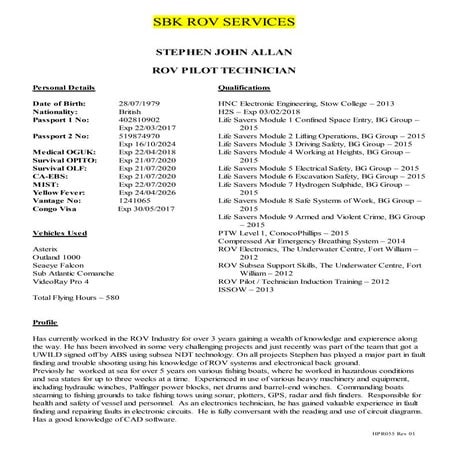 CV ROV & UAV | DOCX