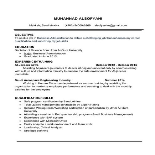 Muhannad+resume+... | PDF