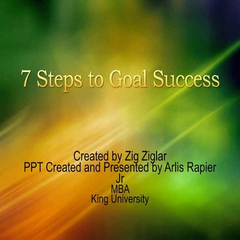 7 Steps to Goal Success