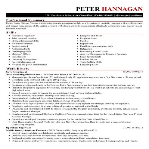 Peter Hannagan Resume 1-8