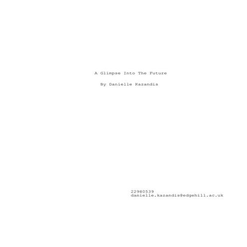 Script A Glimpse Into The Future