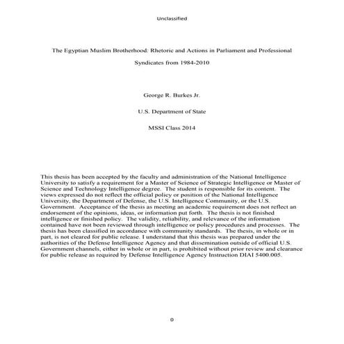 George Burkes Thesis