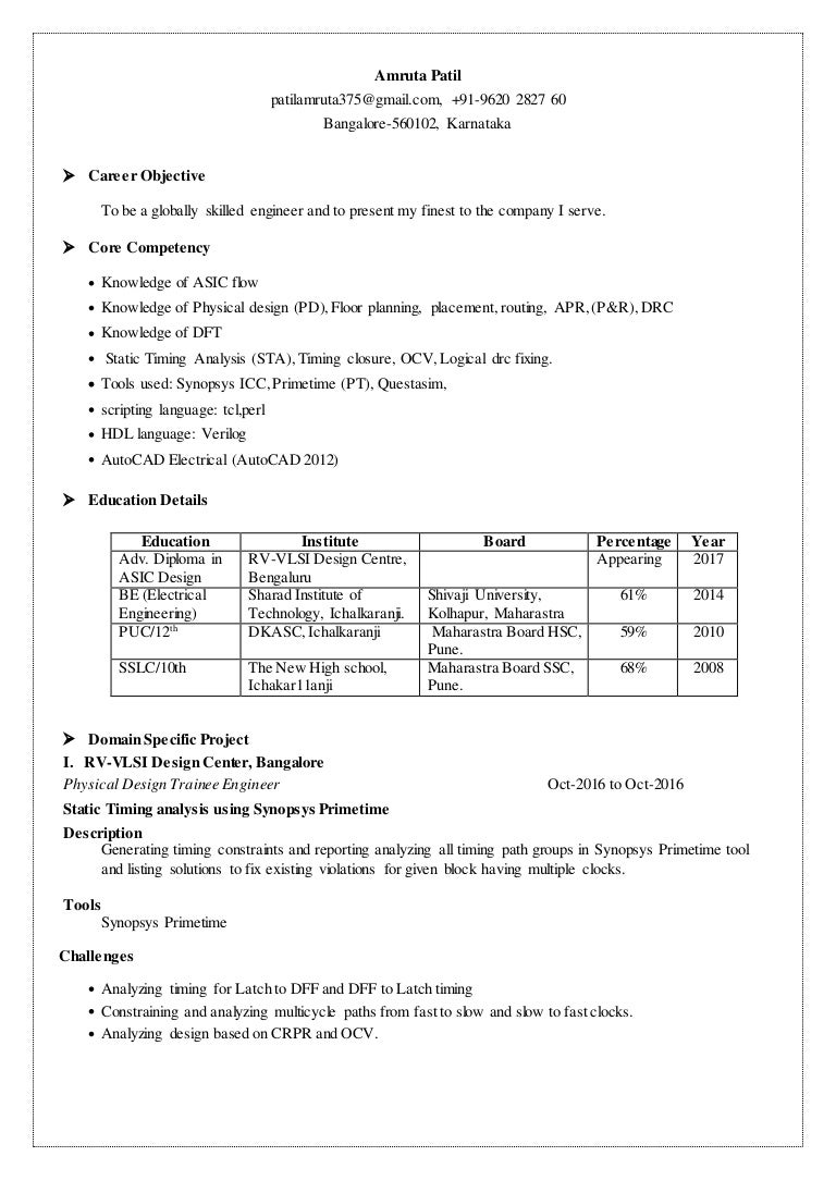 Amruta RV_VLSI(RESUME)