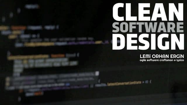 Clean Software Design - DevNot Summit Istanbul 2017